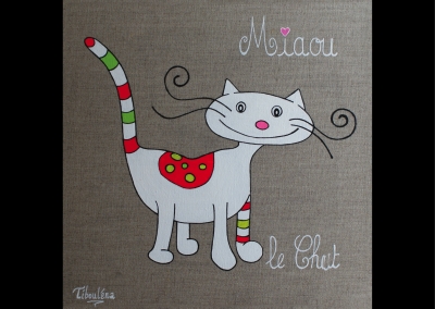 "Miaou le chat" (30/30 cm)