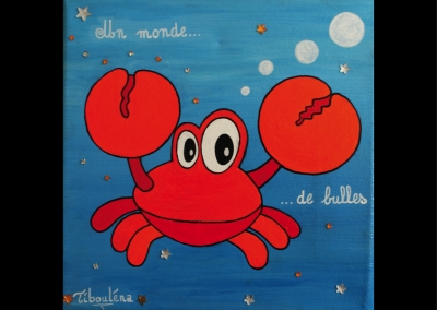 "Un monde de bulle" (20/20 cm)